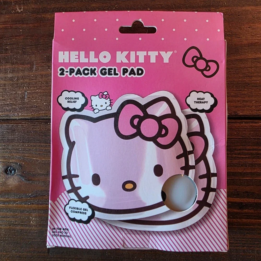 NWT Sanrio Hello Kitty set Travel cloud pillow, hot or cold gel pads & dish